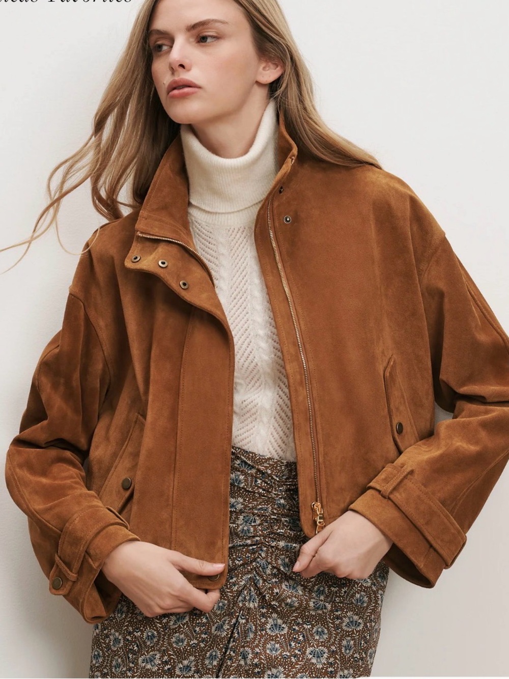 Veronica Beard Bateman Calf Suede Jacket